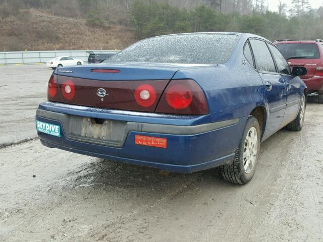 2G1WF52E939120980 - 2003 CHEVROLET IMPALA BLUE photo 4