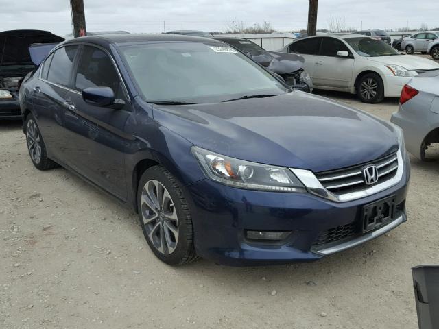 1HGCR2F5XEA241410 - 2014 HONDA ACCORD SPO BLUE photo 1