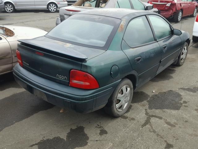 1B3ES47C4WD540655 - 1998 DODGE NEON HIGHL GREEN photo 4