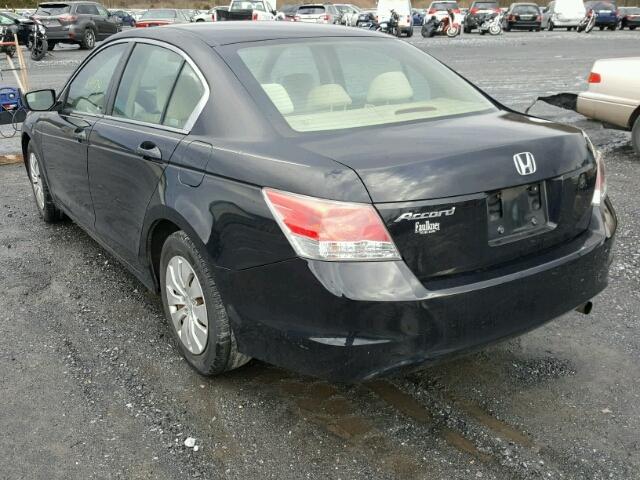 1HGCP2F32AA045105 - 2010 HONDA ACCORD LX BLACK photo 3