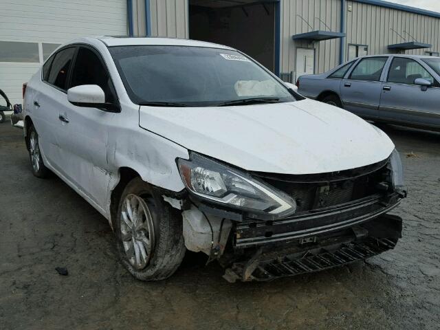 3N1AB7AP7HY303672 - 2017 NISSAN SENTRA S WHITE photo 1