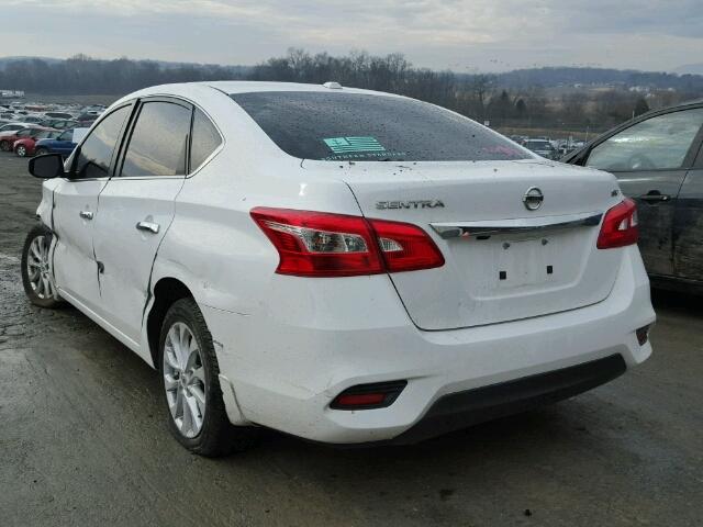 3N1AB7AP7HY303672 - 2017 NISSAN SENTRA S WHITE photo 3