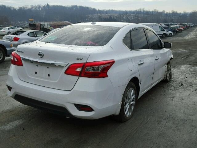 3N1AB7AP7HY303672 - 2017 NISSAN SENTRA S WHITE photo 4