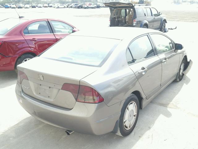 2HGFA165X8H315526 - 2008 HONDA CIVIC LX GRAY photo 4