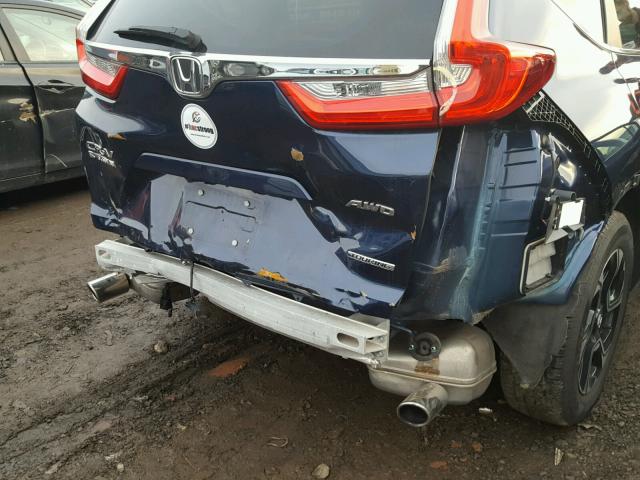 2HKRW2H96HH607782 - 2017 HONDA CR-V TOURI BLUE photo 9