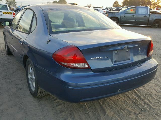 1FAFP52214A200506 - 2004 FORD TAURUS LX BLUE photo 3