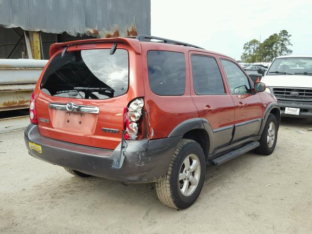 4F2YZ04195KM28088 - 2005 MAZDA TRIBUTE S ORANGE photo 4