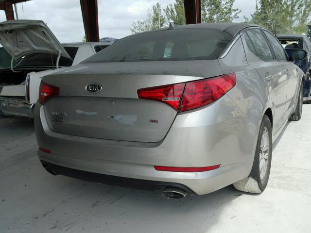 KNAGM4A71B5066419 - 2011 KIA OPTIMA LX GRAY photo 4