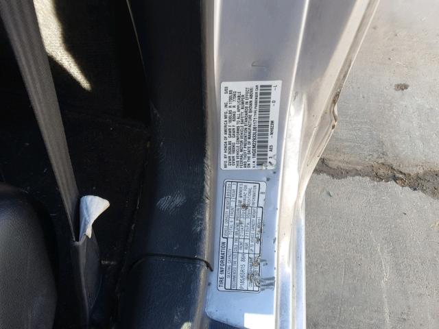 1HGEM22933L061171 - 2003 HONDA CIVIC EX ვერცხლისფერი ფოტო 10