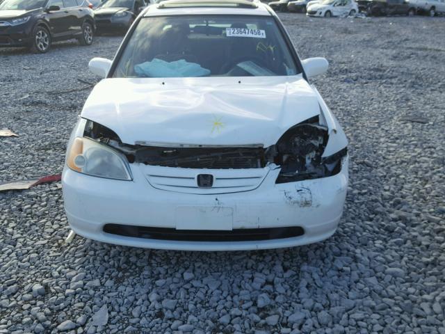 2HGES26723H558465 - 2003 HONDA CIVIC EX WHITE photo 9