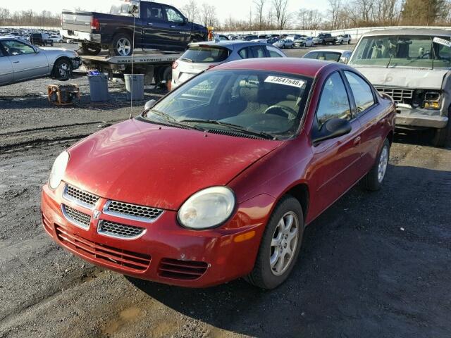 1B3ES56C25D177178 - 2005 DODGE NEON SXT MAROON photo 2