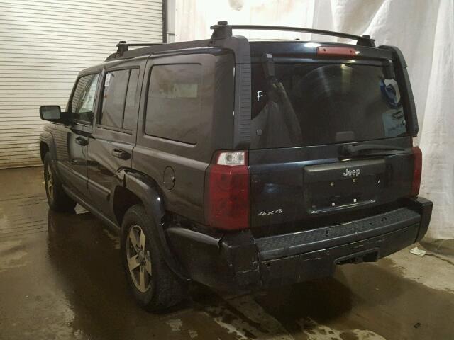 1J8HG48K17C622099 - 2007 JEEP COMMANDER BLACK photo 3