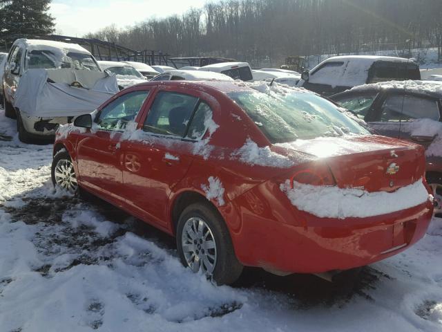 1G1AT58H997175704 - 2009 CHEVROLET COBALT LT RED photo 3