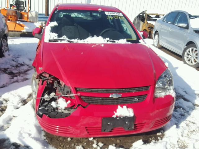 1G1AT58H997175704 - 2009 CHEVROLET COBALT LT RED photo 9