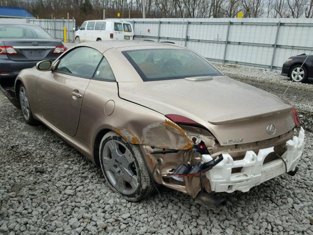 JTHFN48Y550069351 - 2005 LEXUS SC 430 GOLD photo 3