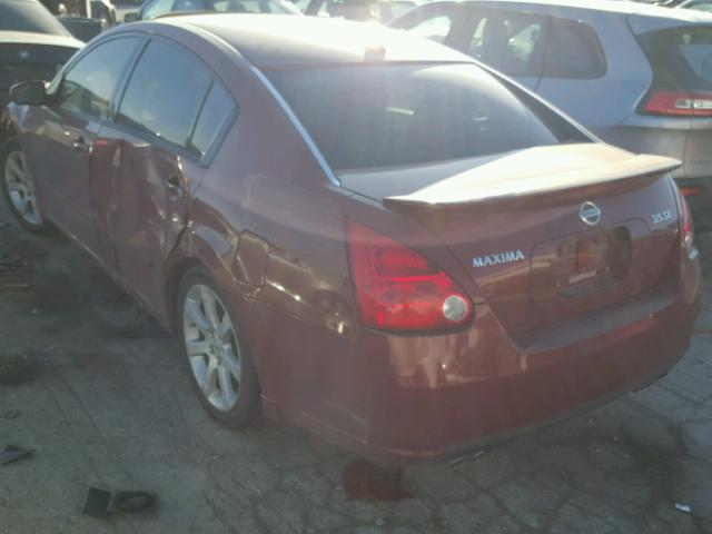 1N4BA41E88C834587 - 2008 NISSAN MAXIMA SE BURGUNDY photo 3