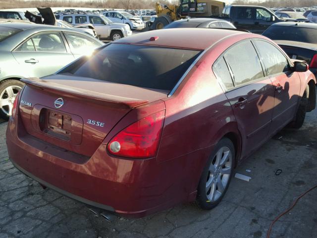 1N4BA41E88C834587 - 2008 NISSAN MAXIMA SE BURGUNDY photo 4