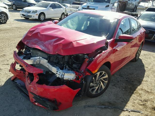 2HGFC2F74HH564955 - 2017 HONDA CIVIC EX RED photo 2