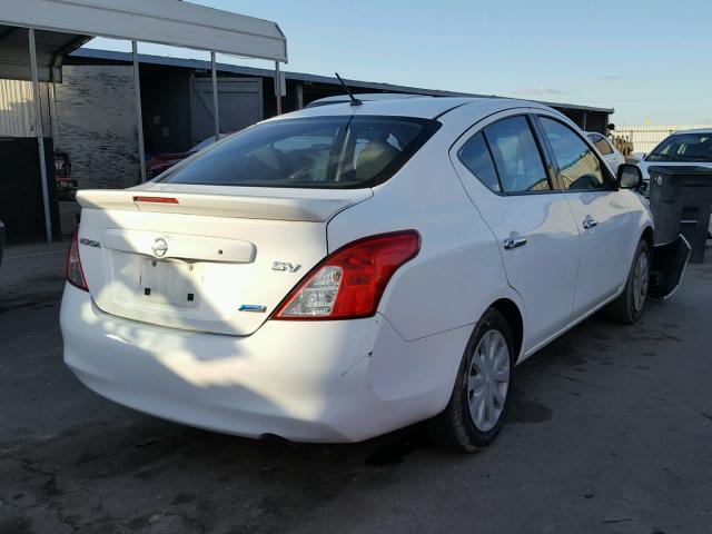 3N1CN7AP1EL818823 - 2014 NISSAN VERSA WHITE photo 4