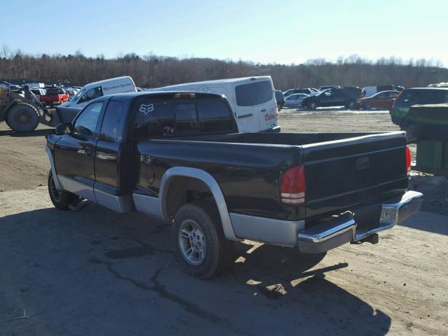 1B7GG22X6WS605945 - 1998 DODGE DAKOTA BLACK photo 3