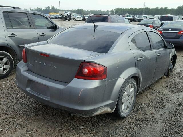 1C3CDZAB5DN646055 - 2013 DODGE AVENGER SE GRAY photo 4