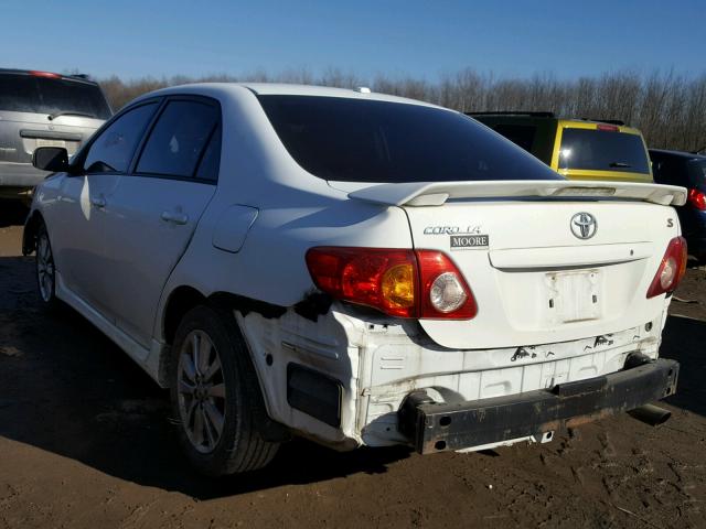 2T1BU40E99C130040 - 2009 TOYOTA COROLLA BA WHITE photo 3