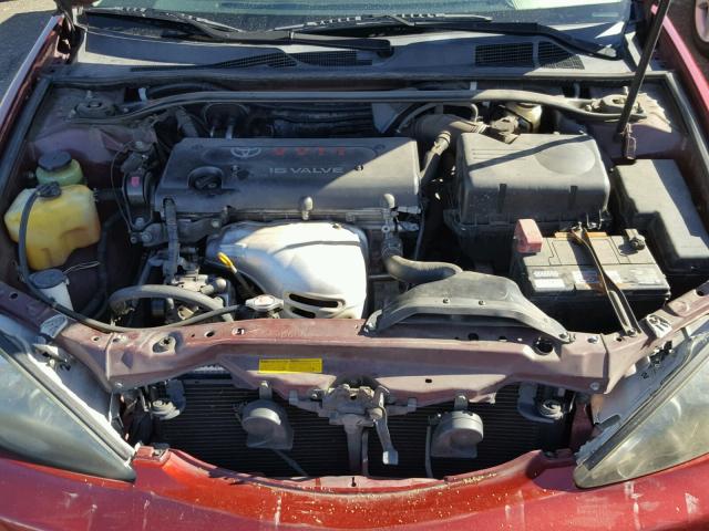 JTDBE32K020030483 - 2002 TOYOTA CAMRY LE RED photo 7