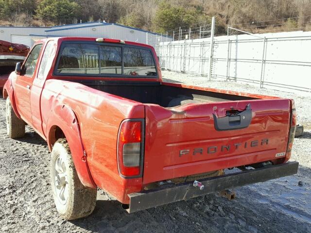 1N6ED26YX2C363164 - 2002 NISSAN FRONTIER K RED photo 3