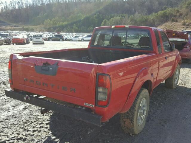 1N6ED26YX2C363164 - 2002 NISSAN FRONTIER K RED photo 4