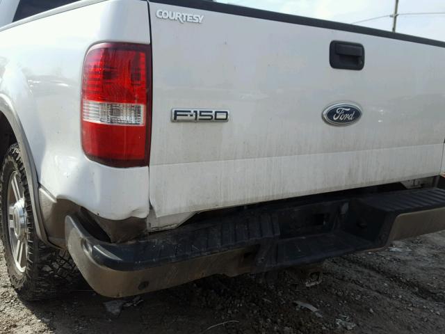 1FTRX12595KC87500 - 2005 FORD F150 WHITE photo 9