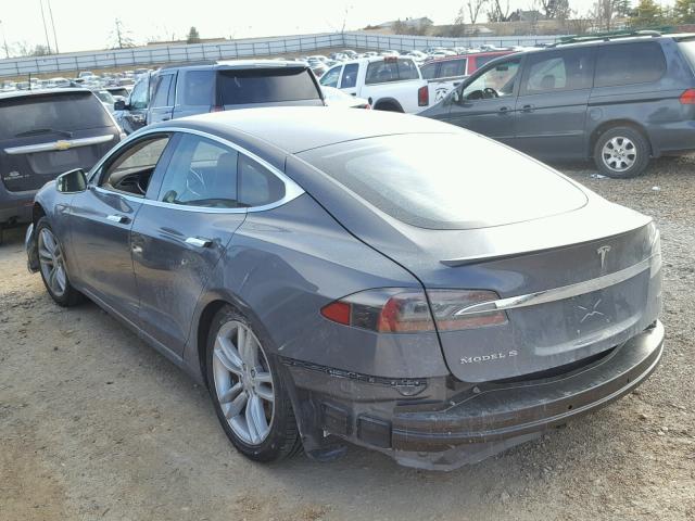 5YJSA1CP8DFP13319 - 2013 TESLA MODEL S GRAY photo 3