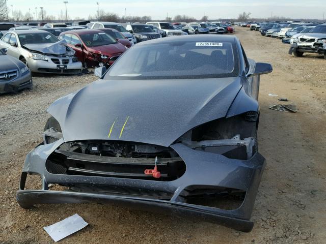 5YJSA1CP8DFP13319 - 2013 TESLA MODEL S GRAY photo 7