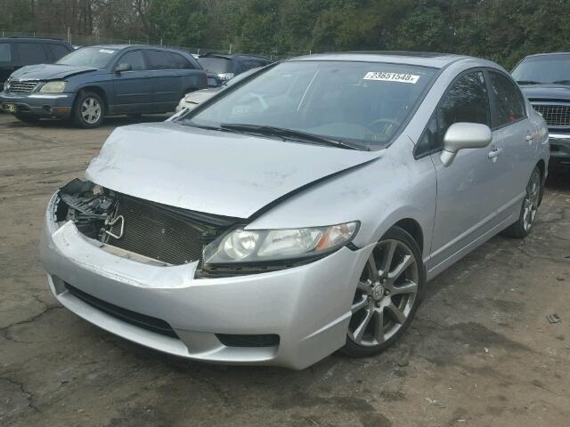 1HGFA16859L002544 - 2009 HONDA CIVIC EX SILVER photo 2