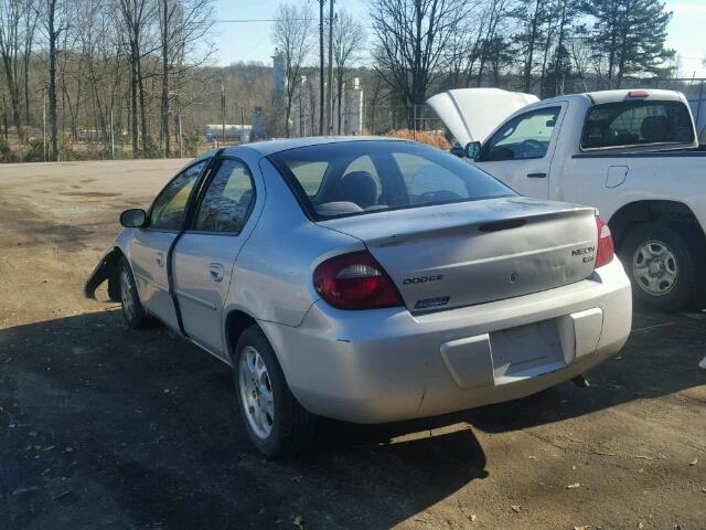 1B3ES56C85D226478 - 2005 DODGE NEON SXT GRAY photo 3