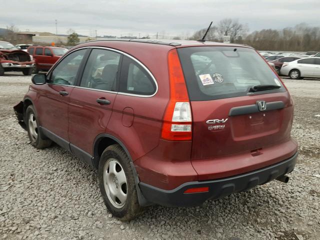 5J6RE48307L006835 - 2007 HONDA CR-V LX MAROON photo 3