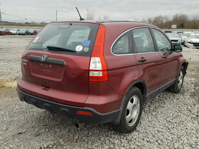 5J6RE48307L006835 - 2007 HONDA CR-V LX MAROON photo 4