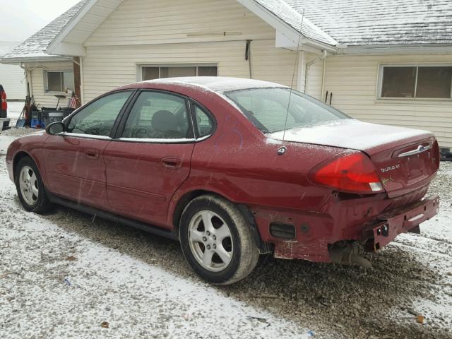 1FAFP53U73G113124 - 2003 FORD TAURUS SE RED photo 3