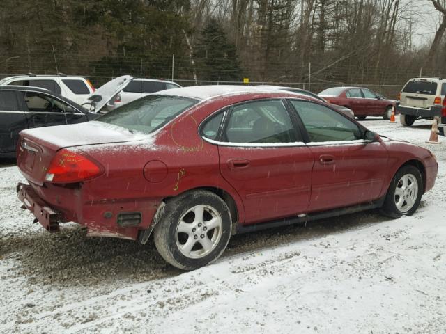 1FAFP53U73G113124 - 2003 FORD TAURUS SE RED photo 4