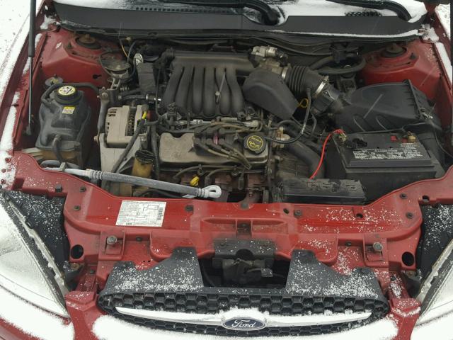 1FAFP53U73G113124 - 2003 FORD TAURUS SE RED photo 7