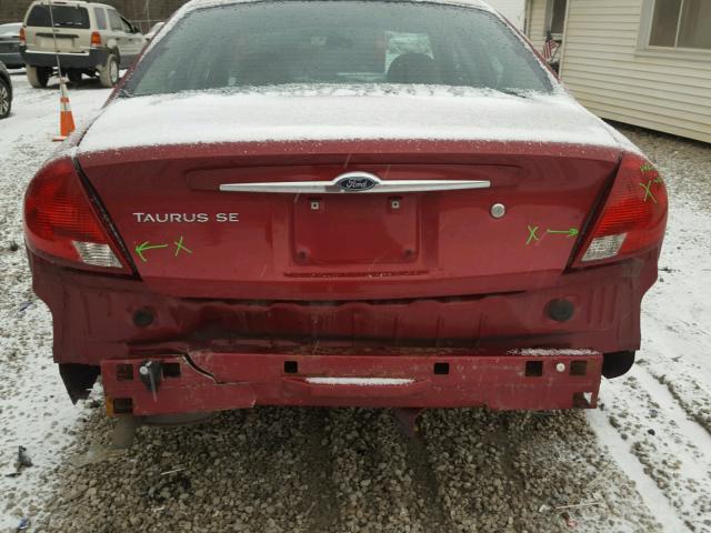 1FAFP53U73G113124 - 2003 FORD TAURUS SE RED photo 9