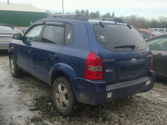 KM8JM12B67U535524 - 2007 HYUNDAI TUCSON GLS BLUE photo 3