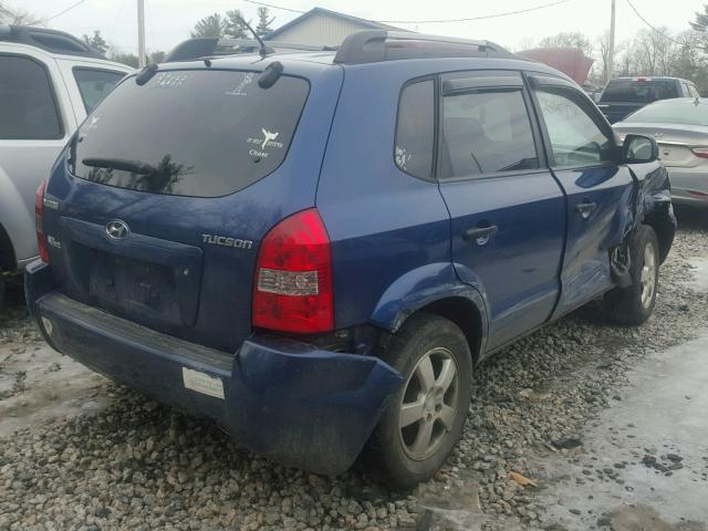 KM8JM12B67U535524 - 2007 HYUNDAI TUCSON GLS BLUE photo 4