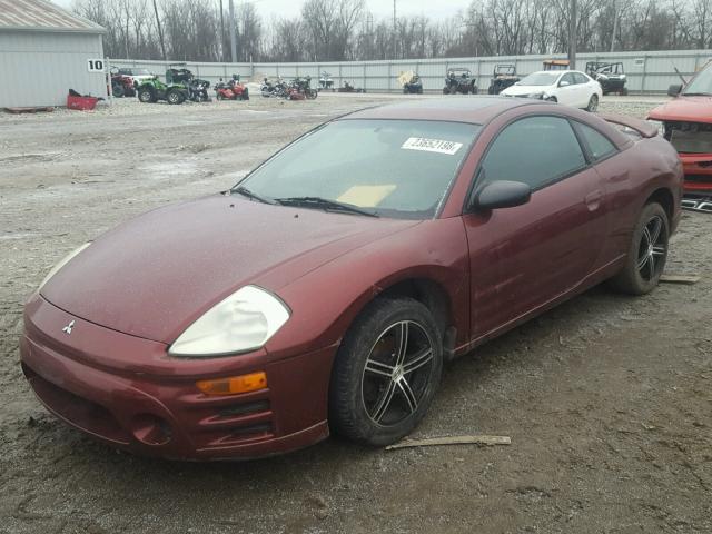 4A3AC44G34E044428 - 2004 MITSUBISHI ECLIPSE GS BURGUNDY photo 2