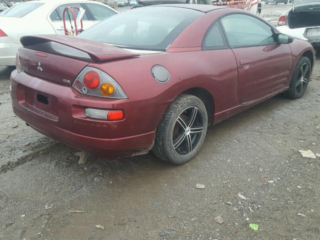 4A3AC44G34E044428 - 2004 MITSUBISHI ECLIPSE GS BURGUNDY photo 4