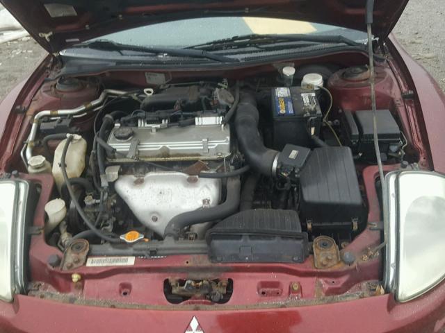 4A3AC44G34E044428 - 2004 MITSUBISHI ECLIPSE GS BURGUNDY photo 7