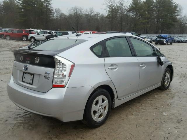 JTDKN3DU1A0219740 - 2010 TOYOTA PRIUS SILVER photo 4