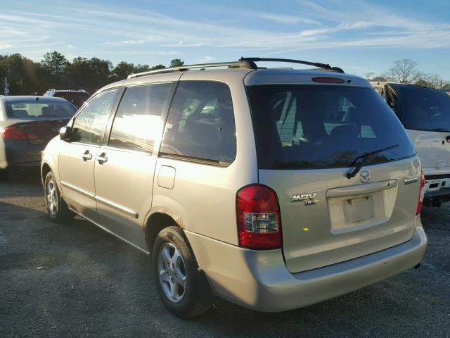 JM3LW28Y110206082 - 2001 MAZDA MPV WAGON TAN photo 3