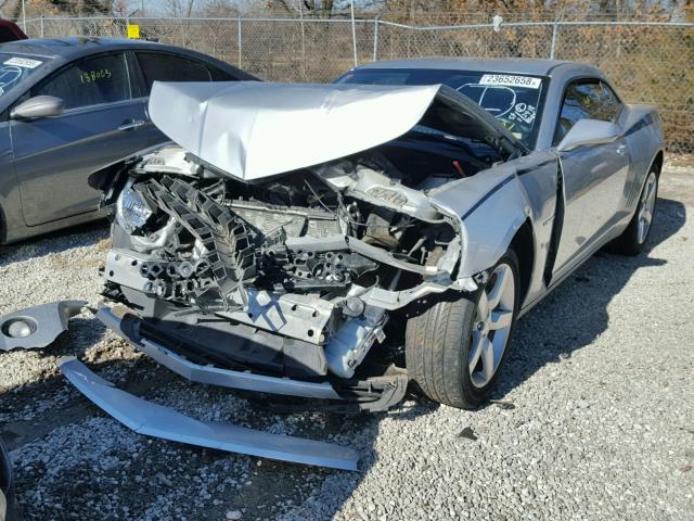 2G1FC1EV7A9159769 - 2010 CHEVROLET CAMARO LT SILVER photo 2