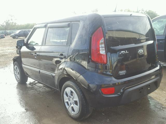 KNDJT2A59D7603446 - 2013 KIA SOUL BLACK photo 3