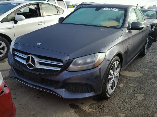 55SWF4JB8GU167149 - 2016 MERCEDES-BENZ C 300 GRAY photo 2